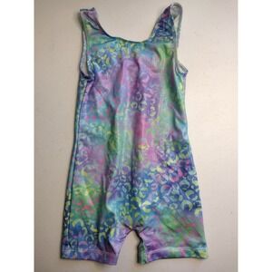 Girls' Multicolor Sleeveless Romper - Vibrant Pastel Print